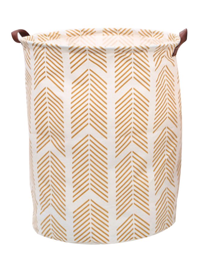 MissTiara Arrow Printed Rounded Storage Basket White/Orange 40x50centimeter  - Image 1