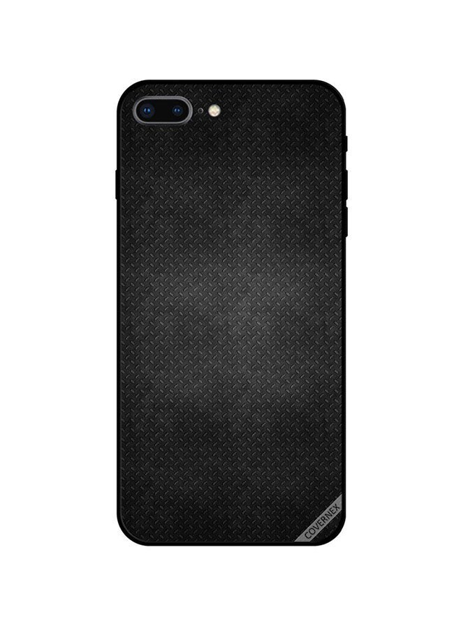 Covernex Apple iPhone 7 Plus Protective Case Cover Printed Featuring Dots Black Leather Pattern DESIGN_1076 - Image 1