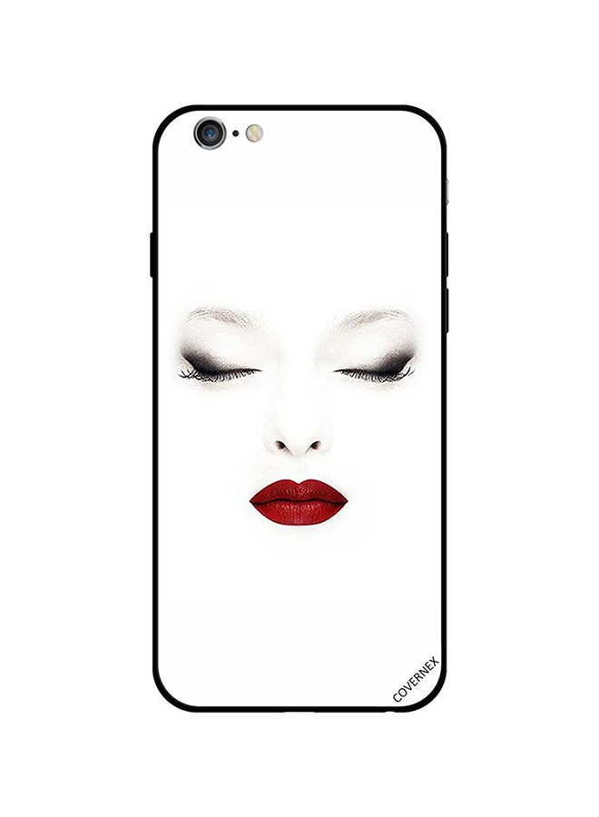 Covernex Apple iPhone 6s Plus Protective Case Cover Printed Featuring Red Lips & Close Eyes DESIGN_0495 - Image 1