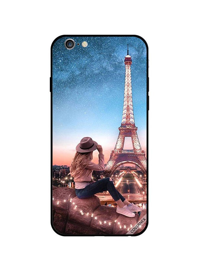Covernex Apple iPhone 6s Plus Protective Case Cover Printed Featuring Brown Hat Girl & Effiel Tower DESIGN_0522 - Image 1