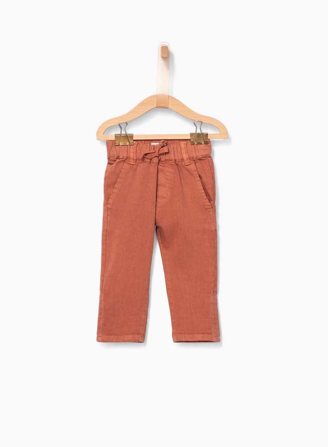 IKKS - Drawstring Waist Pants Brown - Image 1