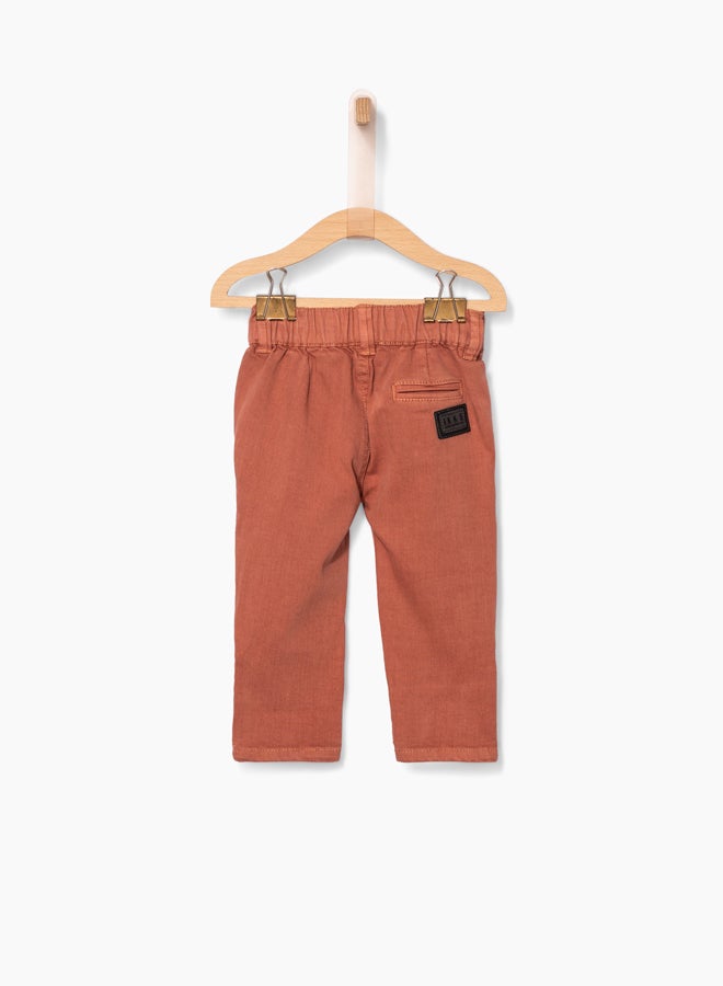 IKKS - Drawstring Waist Pants Brown - Image 1