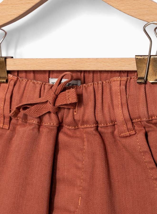 IKKS - Drawstring Waist Pants Brown - Image 1