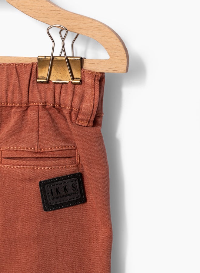IKKS - Drawstring Waist Pants Brown - Image 1