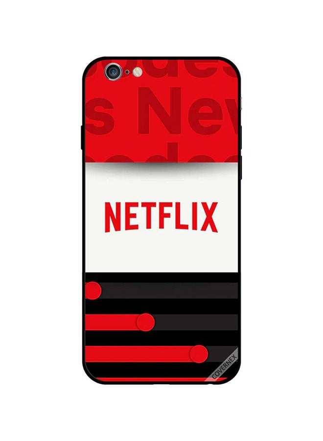 Covernex Apple iPhone 6s Plus Protective Case Cover Printed Featuring Netflix Red & Black Strips DESIGN_1341 - Image 1