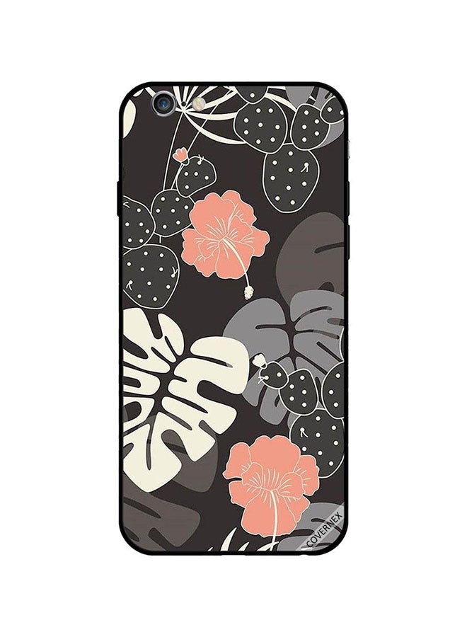 Covernex Apple iPhone 6s Protective Case Cover Printed Featuring Flower And White Feather Pattern DESIGN_0360 - Image 1