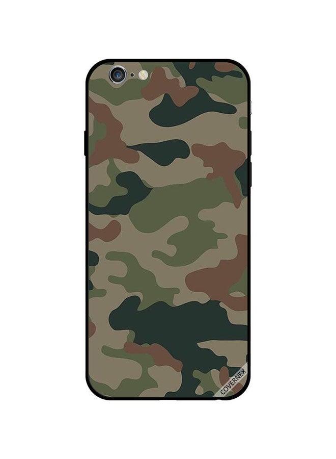 Covernex Apple iPhone 6 Plus Protective Case Cover Printed Featuring Green & Brown Camouflage Pattern DESIGN_0882 - Image 1
