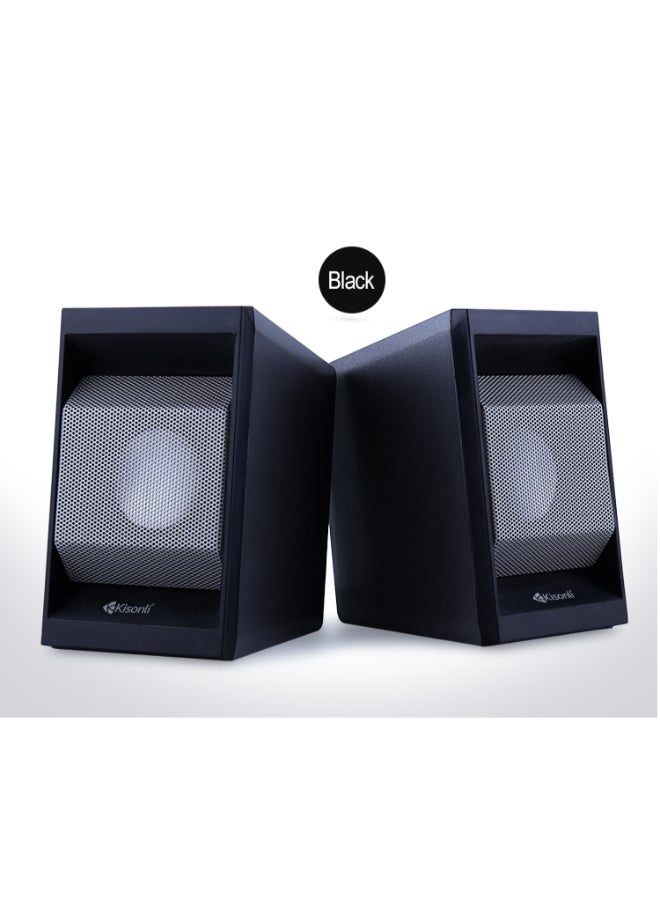 Kisonli T-006 Computer Multimedia Speaker T-006 Black  - Image 2