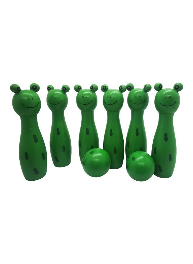 8-Piece Wooden Bowling Toy Set - Image 1