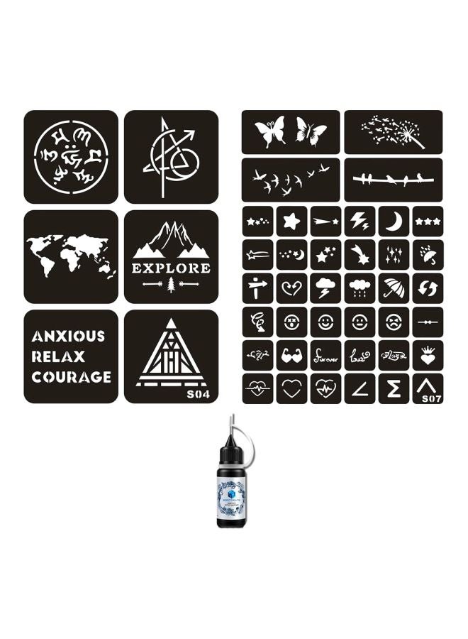 ملصقات تاتو مؤقتة بتصميم نباتات من قطعتين - Image 1