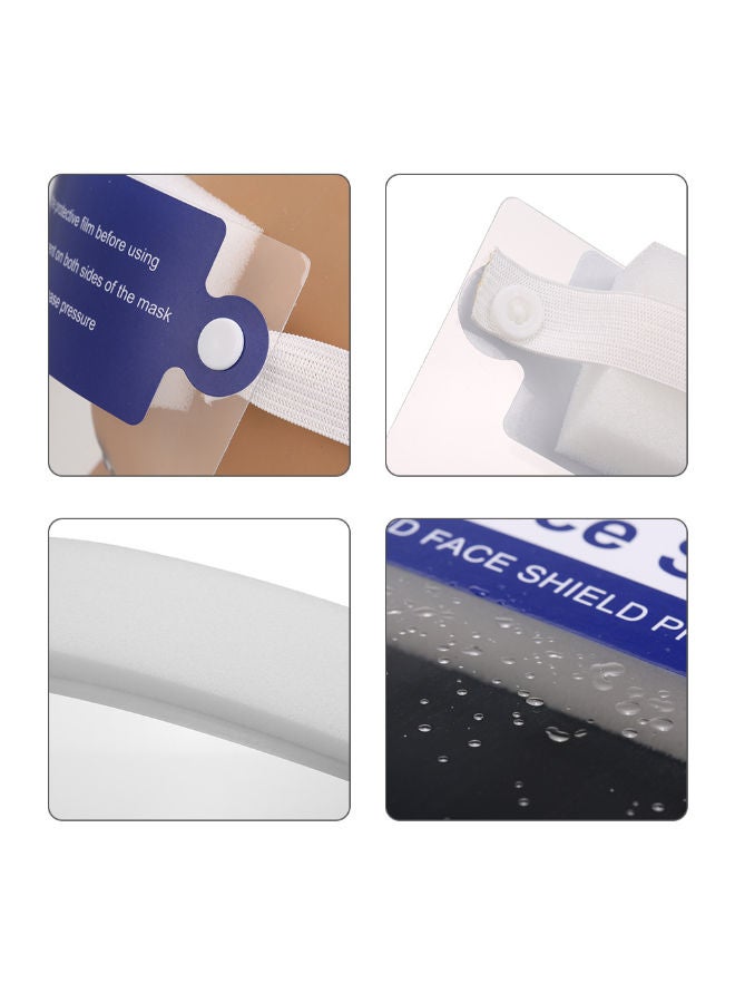 10-Piece Dust-Proof Protective Welding Safety Face Shield Blue/Clear 35 x 6 x 25centimeter - Image 3