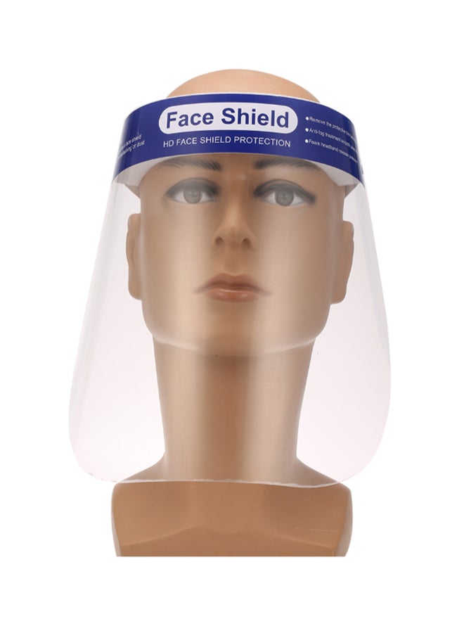 10-Piece Dust-Proof Protective Welding Safety Face Shield Blue/Clear 35 x 6 x 25centimeter - Image 1