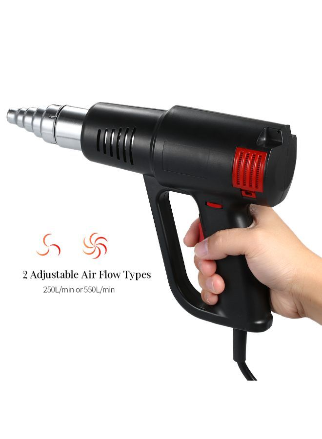 Generic Electric Hot Air Gun Black 27.5 x 7.5 x 26cm  - Image 4