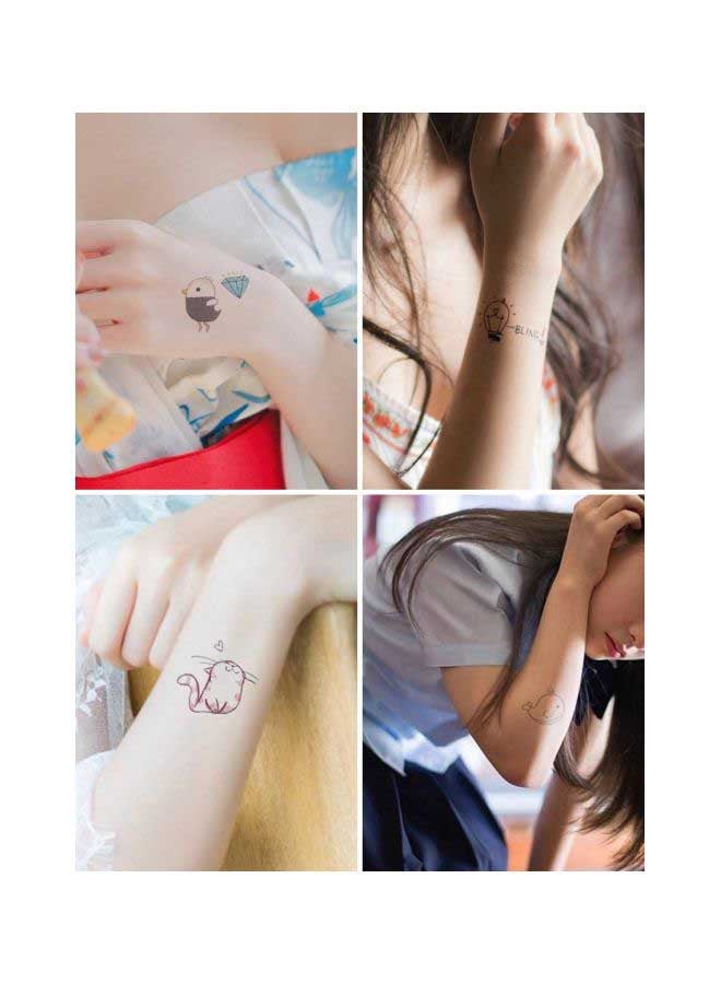 مجموعة ملصقات تاتو وينشينتي بتصميم رسومات كرتونية مكونة من 4 قطع - Image 2