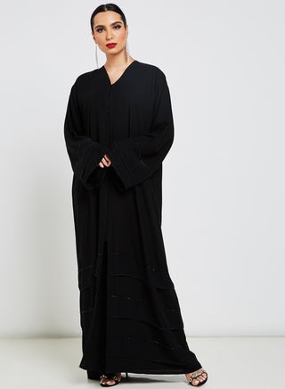 Embroidered Abaya Black