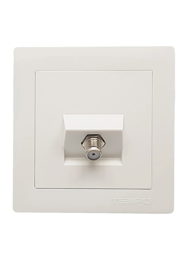 TEMPO Satellite Wall Socket White 7x7cmcm  - Image 1