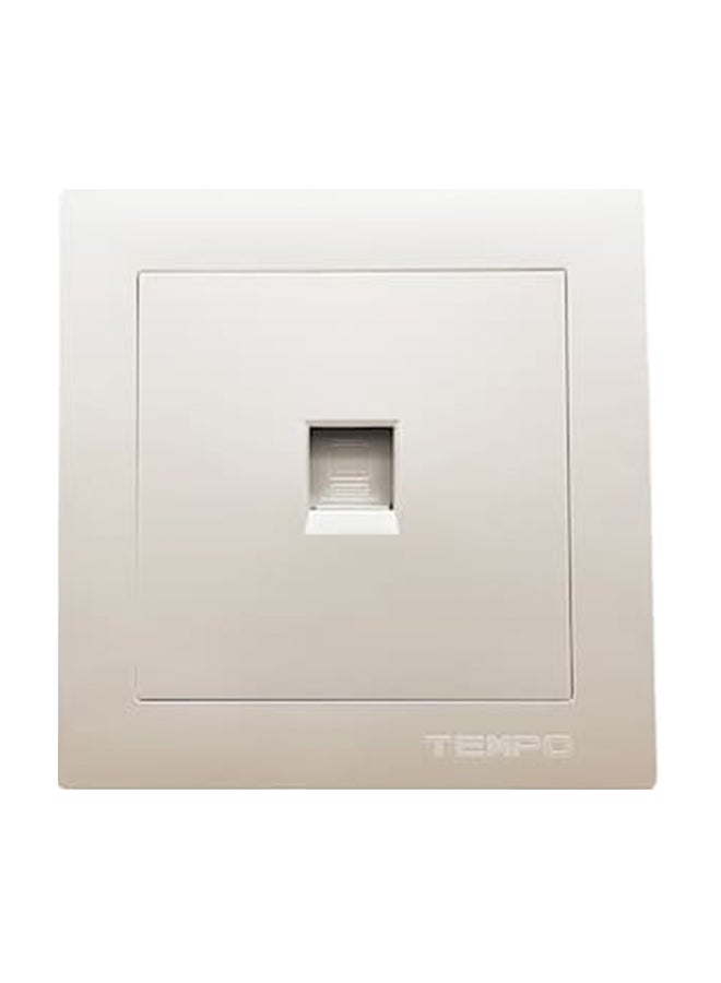 TEMPO Computer Wall Socket Pearl White 7x7cmcm - Image 1