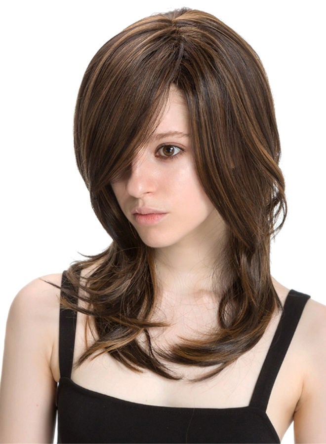 Synthetic Hair Wig Brown 16inch - Image 1
