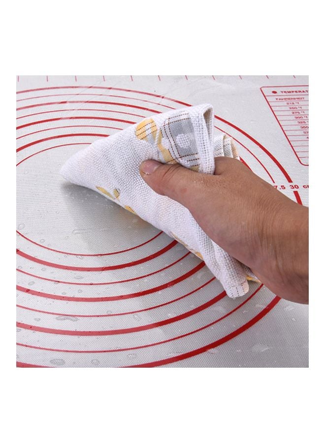 Adjustable Rolling Pins With Pastry Mat Silver/White/Red - Image 3