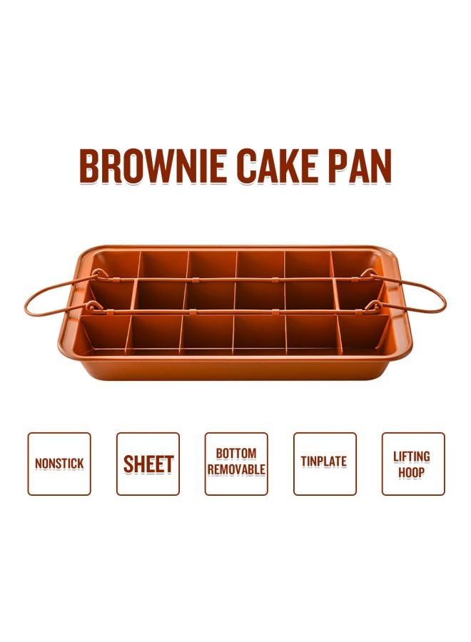 Non-Stick Quick Release Brownie Mould Brown 31x4x19.50cm - Image 5