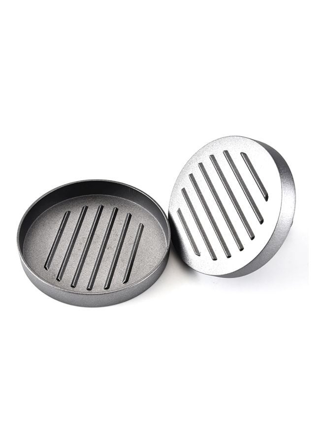 Non-Stick Burger Press Silver 11x9.50x9.50cm - Image 2