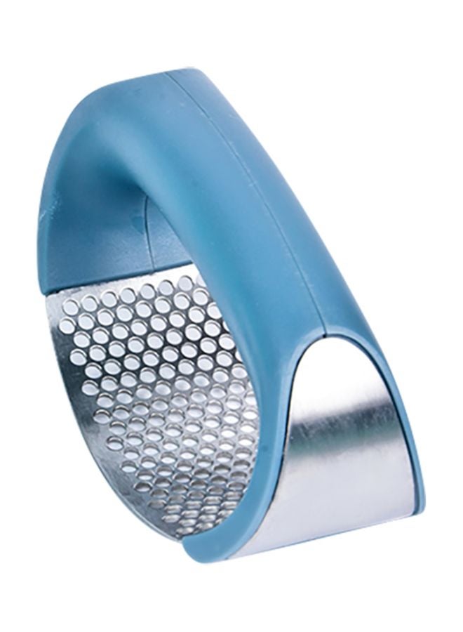 مكبس ثوم من الستانلس ستيل أزرق داكن/ فضي 12x6x6سم - Image 2