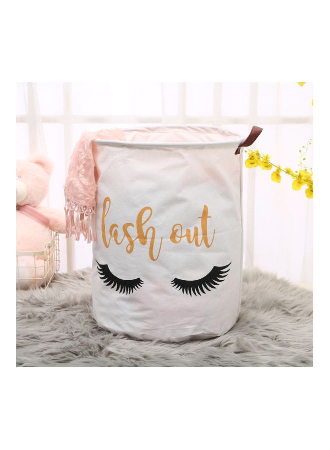 MissTiara Eyelash Printed Rounded Storage Basket White/Black/Orange 40x50centimeter  - Image 2