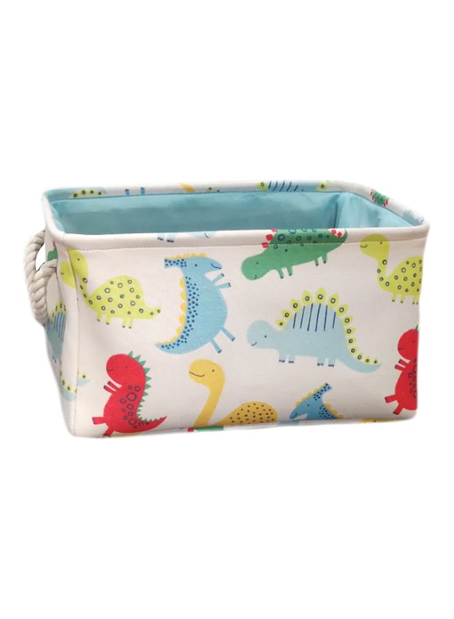 MissTiara Dinosaur Printed Storage Basket White/Green/Red 40x28x22cm 