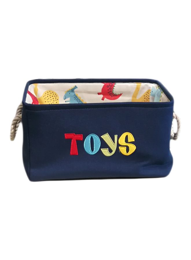 MissTiara Toys Word Printed Storage Basket Blue/Red/Yellow 40x28x22centimeter  - Image 1