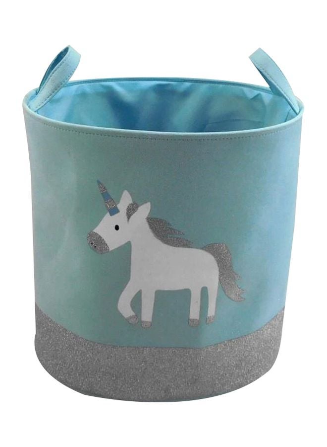 MissTiara Unicorn Printed Storage Basket Blue/Grey/White 40x33x40cm 