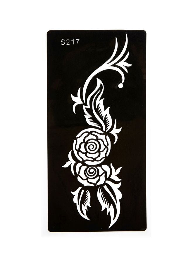 مرسام تاتو وينشينتي بتصميم زهور مكون من 4 قطع أسود - Image 3