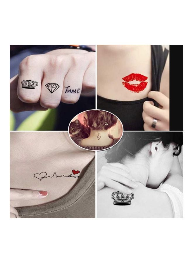 طقم تاتو مؤقت وينشينتي من 5 قطع أسود / أحمر / أزرق - Image 2