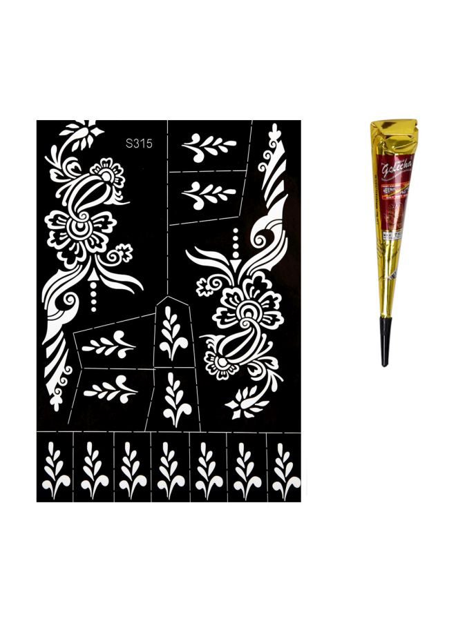 Generic - 15-Piece Wenshentie Stylish Semi Permanent Tattoo Set Black - Image 1