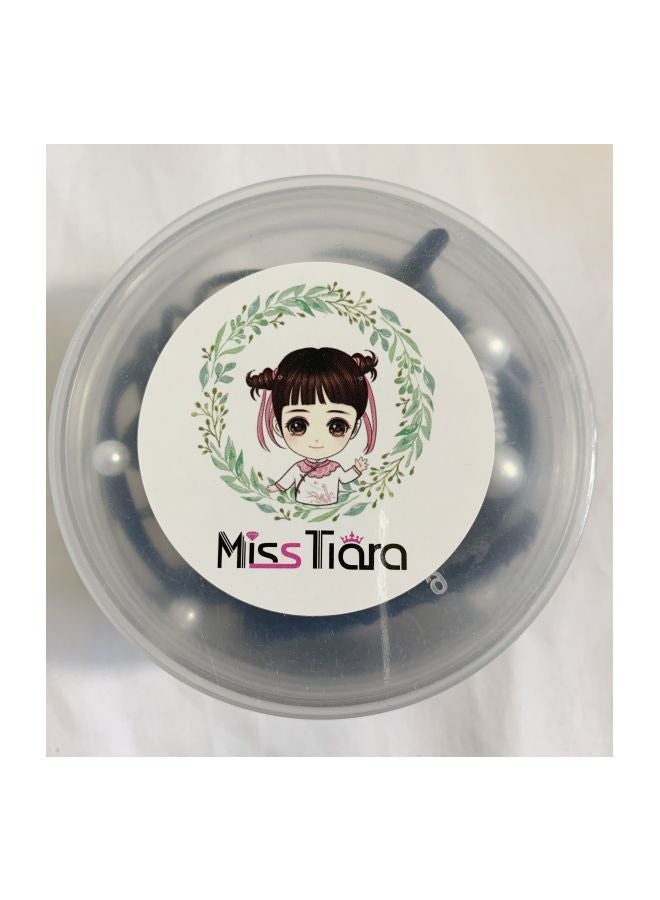 مس تيارا مجموعة ربطات شعر مع علبة من 25 قطعة وردي/ أزرق/ أسود - Image 3