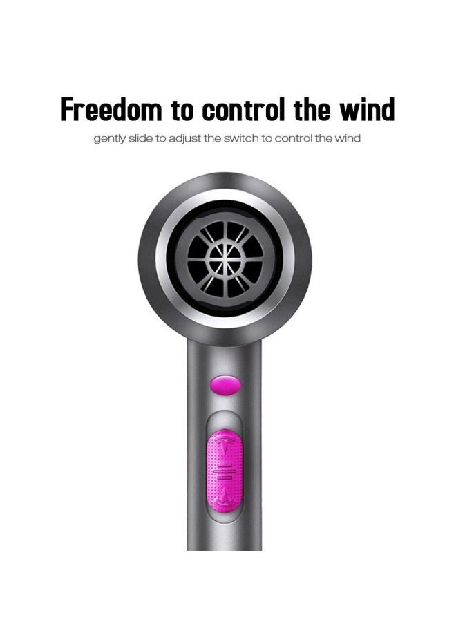 Professional Hair Dryer Grey/Purple/Black 30x6x15cm - Image 2