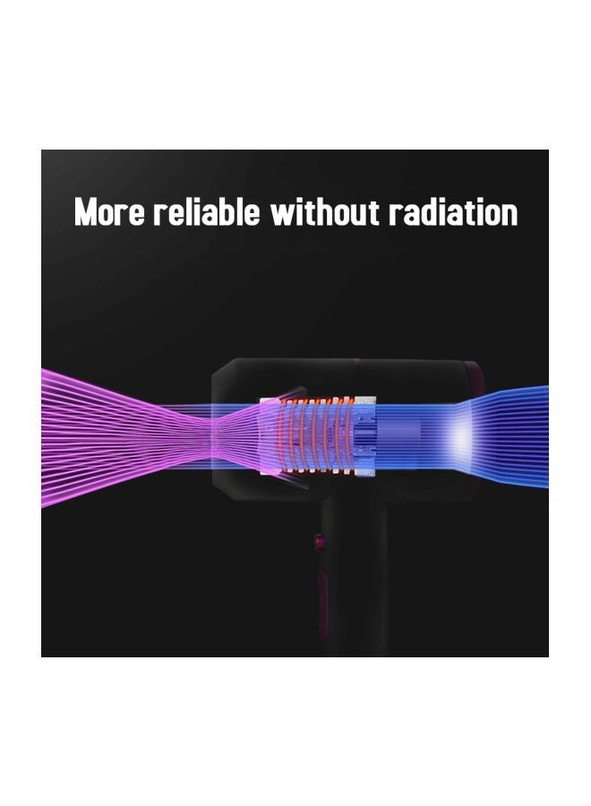 Professional Hair Dryer Grey/Purple/Black 30x6x15cm - Image 5