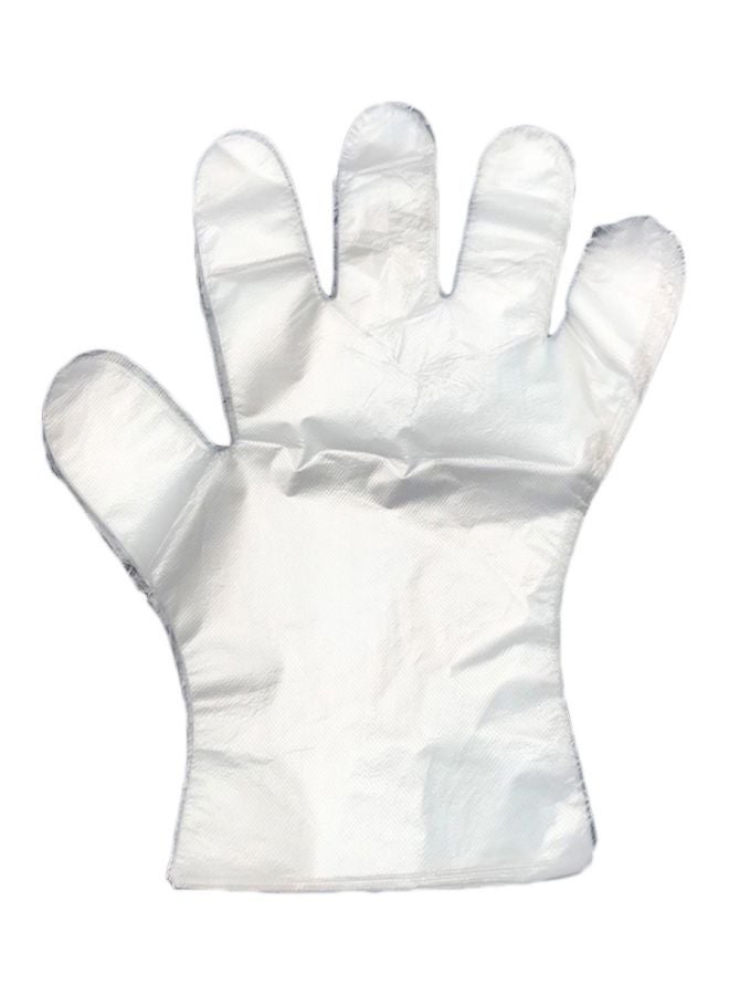 Pack Of 50 Disposable Plastic Gloves Clear 26x2x16cm  - Image 1
