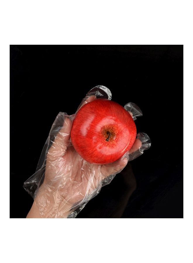 100-Piece Disposable Plastic Gloves clear 20.50x7.50x20.50cm - Image 4