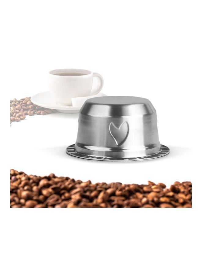 5-Piece Reusable Coffee Capsule Pod Set HKJ-23 Silver/White/Black  - Image 5