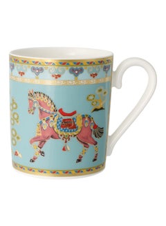 Samarkand Aquamarine Porcelain Mug White/Blue/Yellow 350ml - v1587022660/N36785012A_1