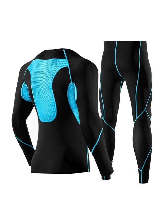 Generic Long Sleeves Compression T-Shirt With Pants Set S  - Image 2