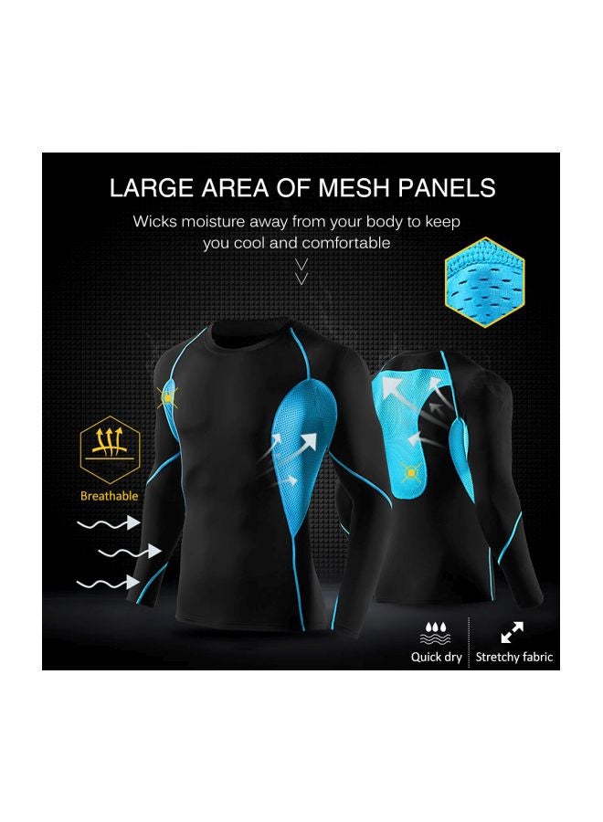 Generic Long Sleeves Compression T-Shirt With Pants Set S  - Image 5