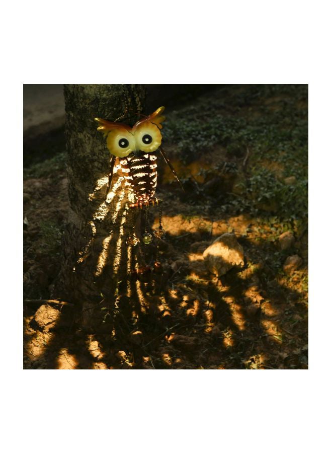 Solar Powered Owl Design Wind Chimes Hanging Lamp Yellow/Gold/Black 19x11.5x11.5cm - v1587030899/N36640579A_6