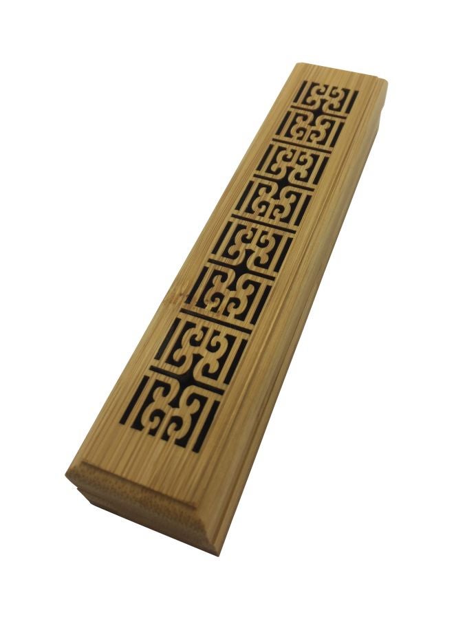 Wooden Incense Stick Burner Holder Beige/Black 15x3x2.5cm  - Image 1