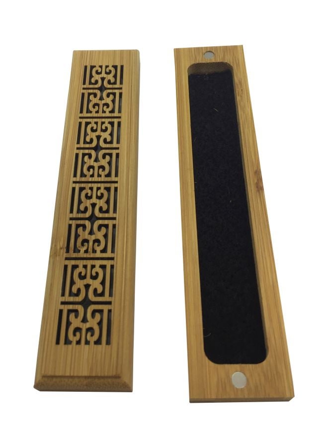 Wooden Incense Stick Burner Holder Beige/Black 15x3x2.5cm  - Image 2