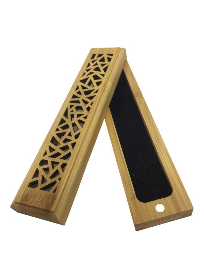 Wooden Incense Stick Burner Holder Beige/Black 15x3x2.5cm  - Image 2