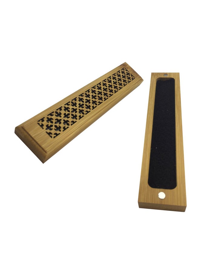 Wooden Incense Stick Burner Holder Beige/Black 15x3x2.5cm  - Image 2