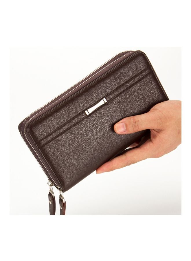 Generic - PU Leather Large Wallet Card Holder Brown - Image 1