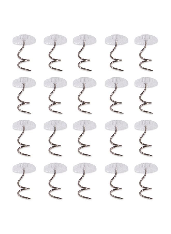 20-Piece Cat Scratch Furniture Protector Pad Nail Set Silver 8x3x8cm - Image 1