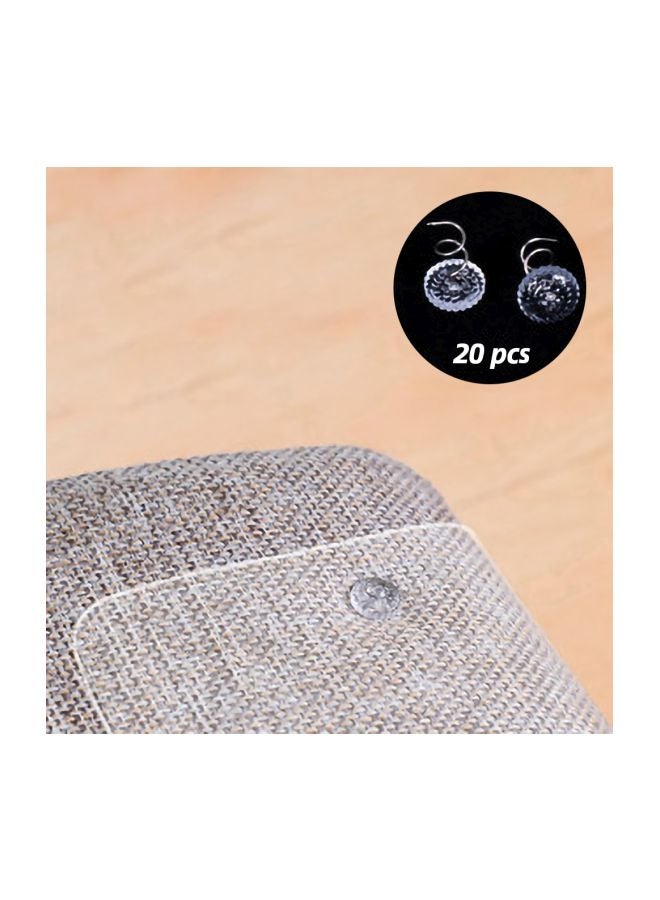 20-Piece Cat Scratch Furniture Protector Pad Nail Set Silver 8x3x8cm - Image 4